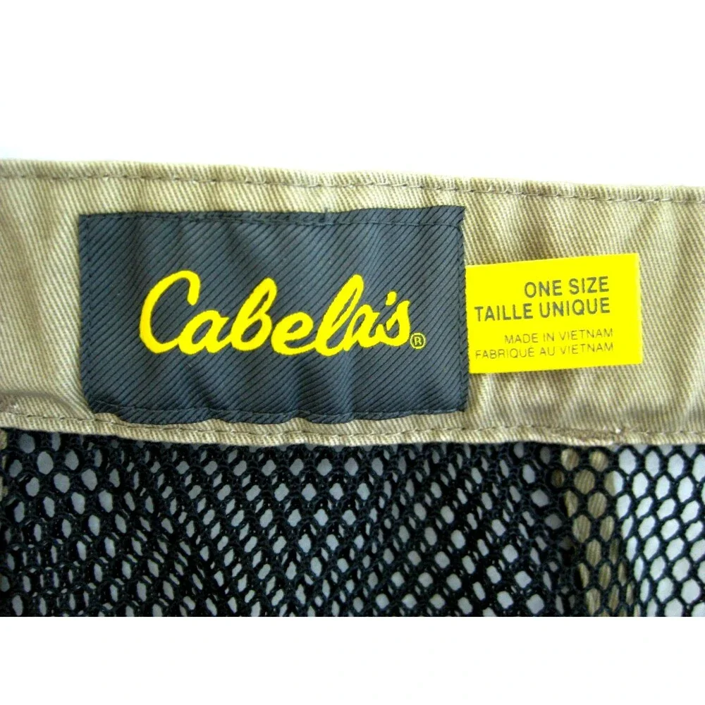 CABELA'S Fishing Belt (One Size Adjustable) Beige 5 Cargo Pockets Hiking Hunting